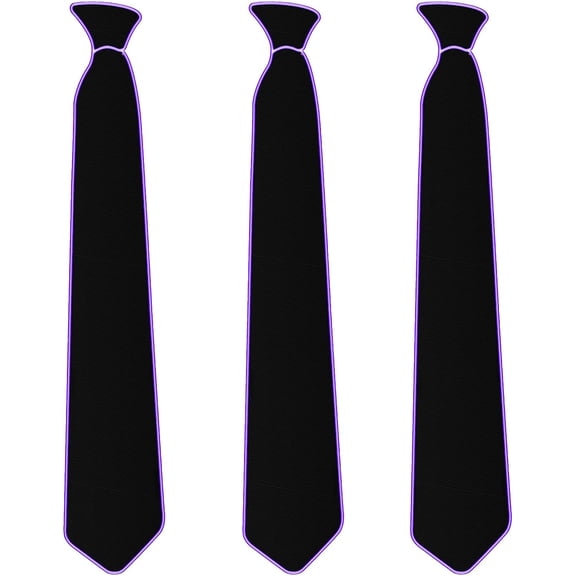 LINLIN 3 Pcs LED Tie Light Tie Glow Light Tie Neon LED Ties LED Light Tie Cool Novelty Tie for Party