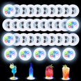 thumbnail image 1 of LINLIN 35 Pack LED Coaster, LED Stickers Light Up Bar Drinking Coasters Tunnel Bottle Lighting Up Flash Cup Mat for Beer Wine Glass Beverage Mat Home Flashing Shots Light for Party, Wedding, Bar, 1 of 9