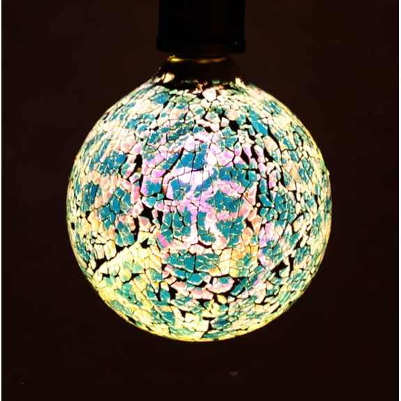 LINLIN 3D Firework Bulb Firework Light Bulb E27 G125 4W Retro Edison Bulb Starry Light Bulb for Party Home Christmas