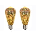 thumbnail image 1 of LINLIN 3D Firework Bulb Starry Light Bulb E27 AC 85-220V 4W Retro Edison Bulb Warm White Light for Holiday Christmas Decoration Bar Glass LED Lamp, 1 of 9