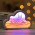 thumbnail image 1 of LINLIN 3D Papercut Light Boxes, Paper Carving Night Light Cloud Shadow Box LED Night Lamp for Kids Bedroom Battery USB Operated, 1 of 8