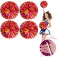 thumbnail image 1 of LINLIN 4 PCS Metallic Cheerleading Pom Pom for Team Spirit Sports Dance Cheering Kids Adults, 1 of 7