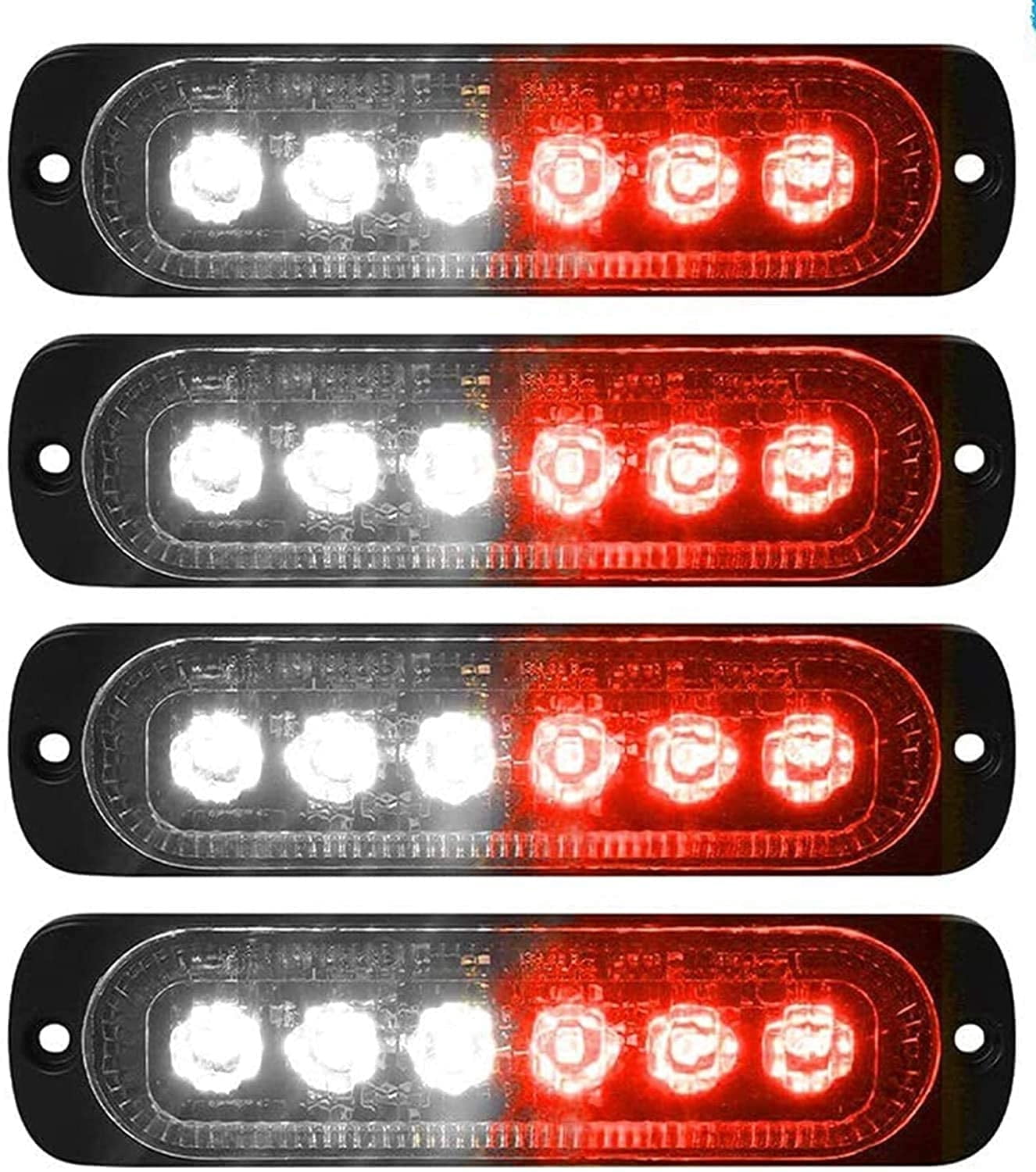 LINLIN 4 Pack 6LED Emergenty Warning Lights,LED Safety Emergency ...