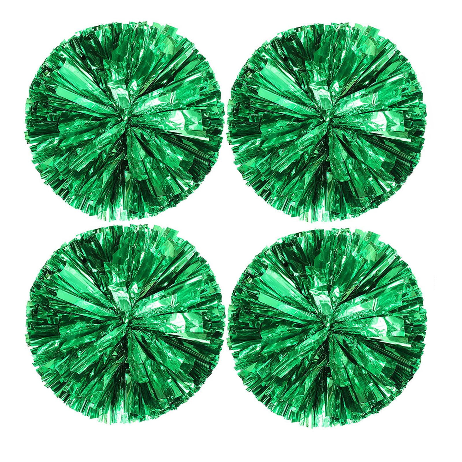 LINLIN 4 Pack Cheerleading Pom Poms,Metallic Cheering Squad Pompoms for Team Sports Football Dance Cheering Kids Adults
