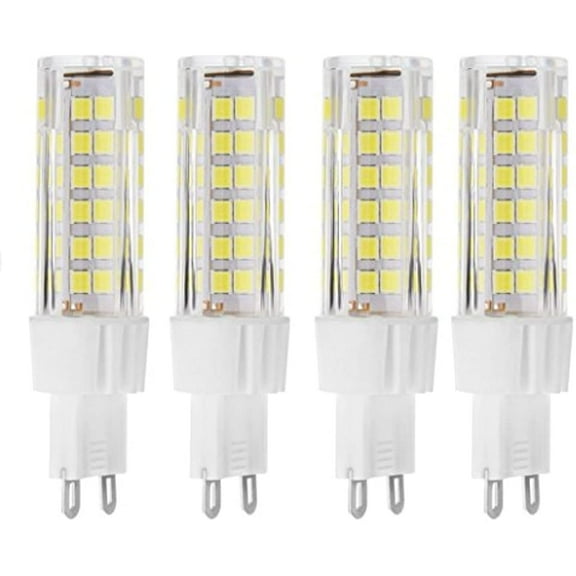 LINLIN 4 Pack G9 LED Light Bulbs, 7W White 6500K Bulb Lamps, 480-500 Lm