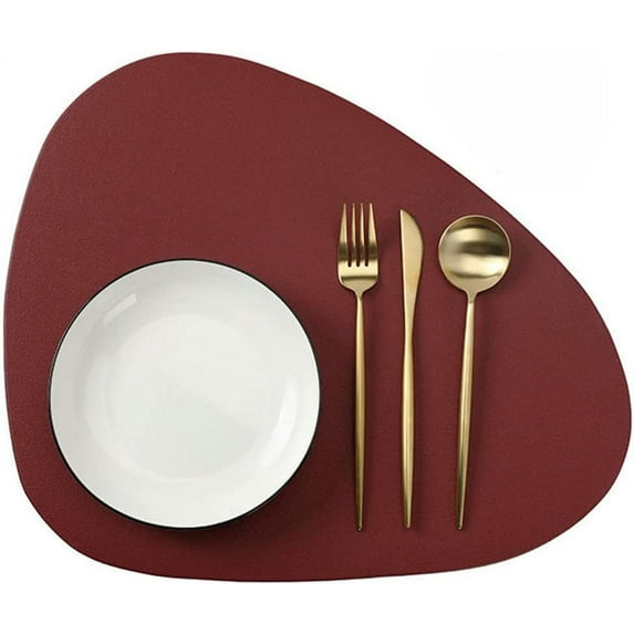 LINLIN 4 Pack Placemats, PU Leather Place Mats, Non-Slip Heat Insulation Washable Table Mats for Kitchen Indoor Outdoor Dining Table Restaurant