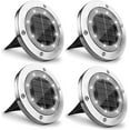 thumbnail image 1 of LINLIN 4 Pack Solar Ground Garden Lights,Waterproof 8LED Color Changing Solar In-Ground Disk Lights Outdoor Solar Landscape Security Warning Lighting for Yard Deck Lawn Patio Pathway Walkway, 1 of 9