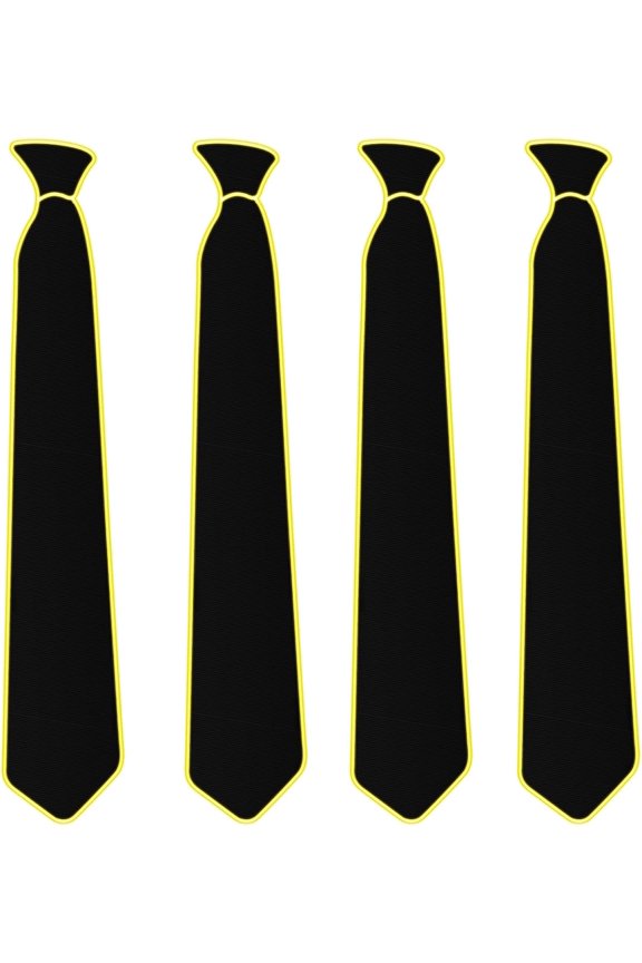 4 Pcs LED Tie Light Tie Glow Light Tie Neon LED Ties LED Light Tie Cool Novelty Tie for Party