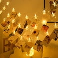 thumbnail image 1 of LINLIN 40 Photo Clips String Lights/Holder,Battery Operated LED Fairy Star Lights for Hanging Photos Pictures Cards and Memos,Clip Light for Wall Decor Christmas Gifts, 1 of 9