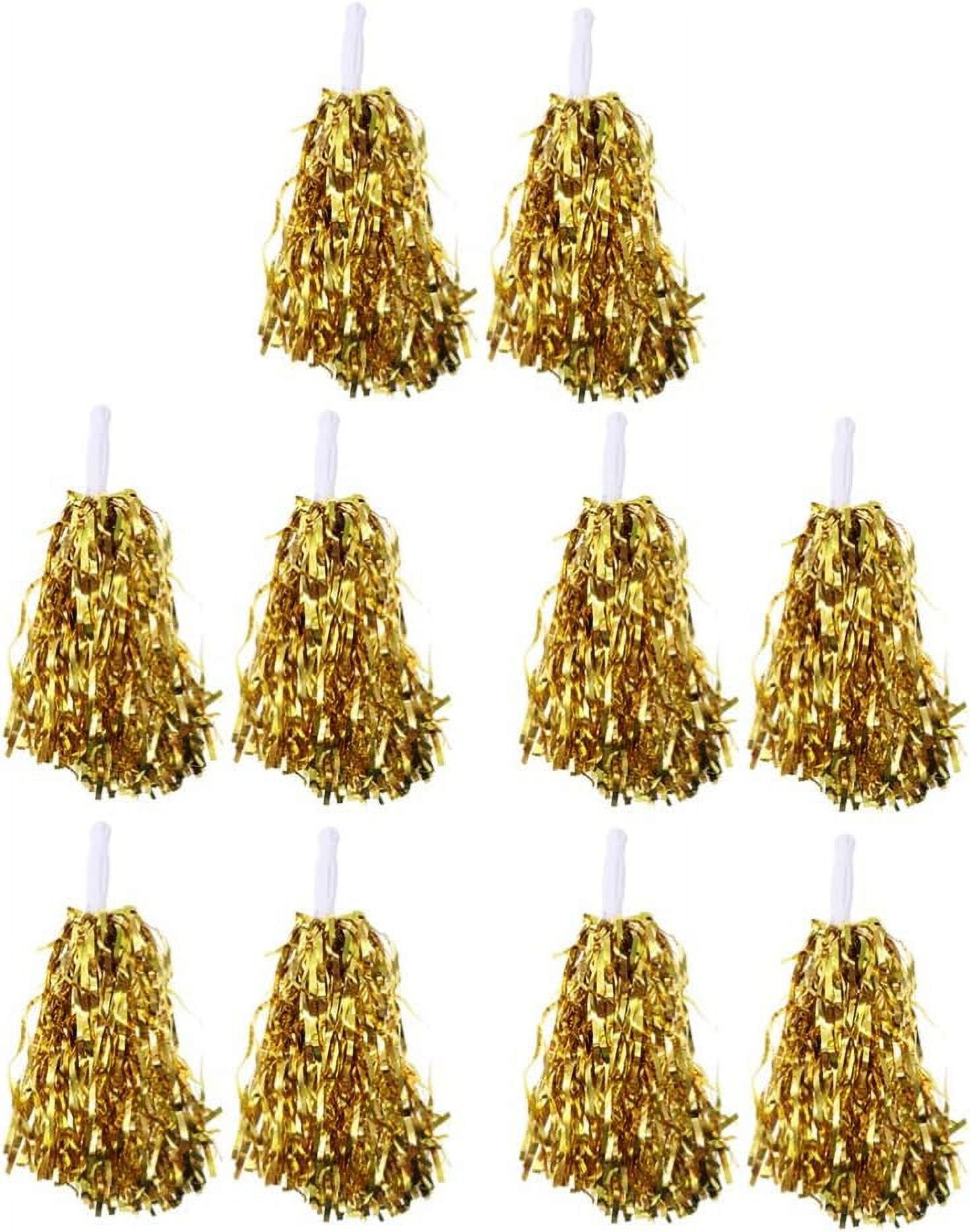 LINLIN 5 Pairs Cheerleading Pom Poms Hand Flowers Cheerleader Pompoms Cheering Hand Flowers for Sports Meeting Cheers Ball Game Dance Fancy Dress Night Party Assorted Color