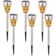 thumbnail image 1 of LINLIN 6-Pack Solar Mosaic Border Lawn Garden Lights, LED Mosaic Stake Lights Pathway Landscape Lighting for Patio Walkway Driveway Outdoor Christmas Garden Home Decoration, 1 of 8