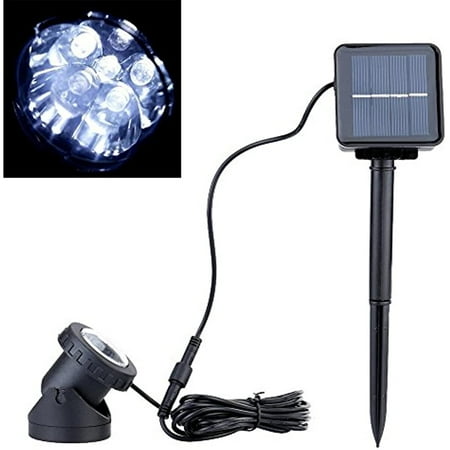 LINLIN 6LEDs Solar Powered Super Bright Submersible Lamps Landscape Spotlight Projection Lights for Garden Pool Pond Outdoor Decoration