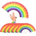 thumbnail image 1 of LINLIN 6Pcs Rainbow Fans Pride Fan Folding Held Fans, Rainbow Party Decoration Hand Folding Fans for Women/Men, 1 of 7