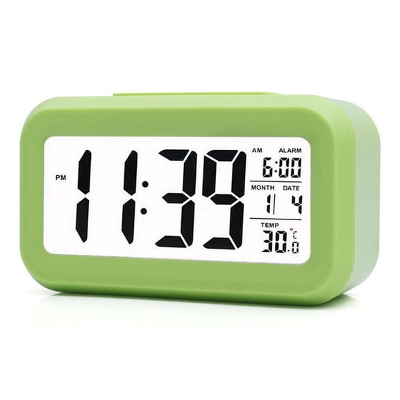 LINLIN Alarm Clock, Electronic Digital Morning Clock with Smart Backlight, Snooze Function,Calendar and Temperature LED Alarm Clock