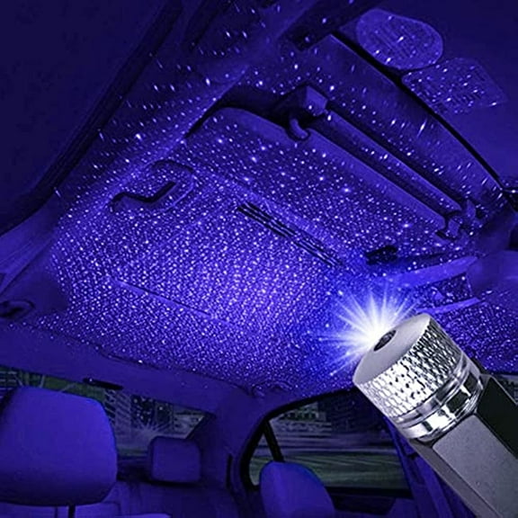 LINLIN Auto Roof Star Light, Car USB Star Decoration Atmosphere Light, Adjustable LED Galaxy Atmosphere Light Interior Ceiling Projector for Bedroom, Car, Ceiling and Party Decoration