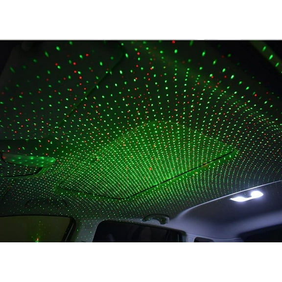 LINLIN Auto Roof Star Light, Car USB Star Decoration Atmosphere Light, Adjustable LED Galaxy Atmosphere Light Interior Ceiling Projector for Bedroom, Car, Ceiling