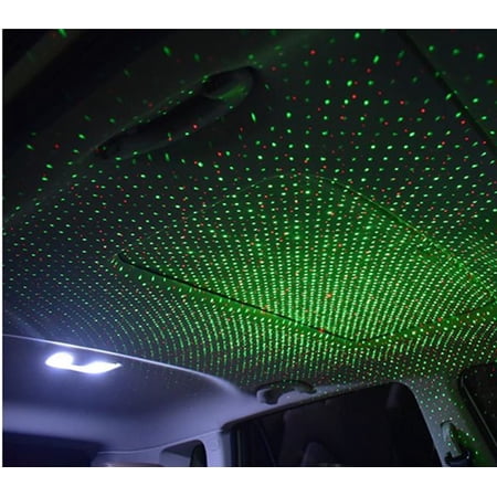 LINLIN Auto Roof Star Light, Car USB Star Decoration Atmosphere Light, Adjustable LED Galaxy Atmosphere Light Interior Ceiling Projector for Bedroom, Car, Ceiling