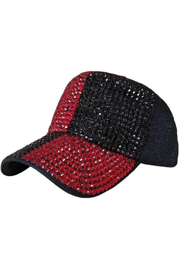 Baseball Cap, Adjustable Ponytail Mesh Baseball Cap Shiny Bling Casual Sports Cap Breathable Sun Hat for Men Women