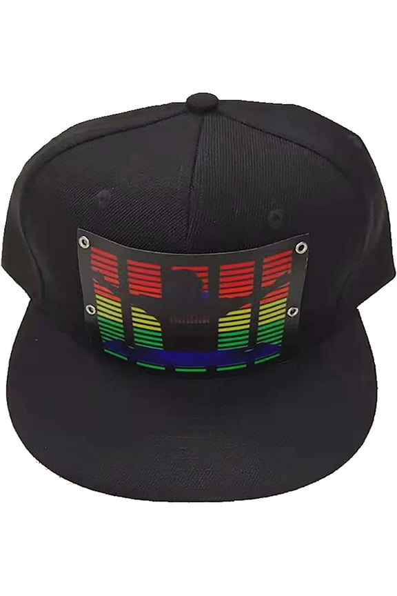 Baseball Cap, LED Hat Rave Light Up Sound Activated Baseball Cap for Men and Women