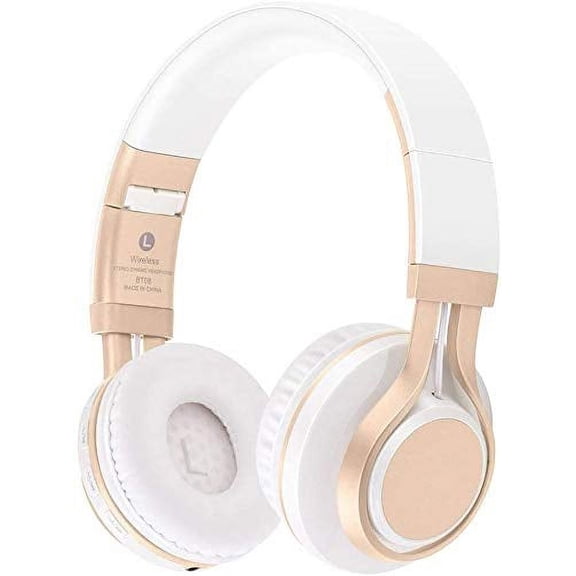 LINLIN Bluetooth Over Ear Headset, Bluetooth Wireless Headset Foldable Headphone with Microphone with Mic/FM/TF Card/AUX for PC TV Smart Phones & Tablets