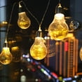 thumbnail image 1 of LINLIN Bulb String Lights, 20 LEDs Clear Bulb Lights Battery Operated Hanging Lights,LED Edison Bulb Fairy Lights Patio,Café Bars,Garden Bedroom Wedding Party Indoor Outdoor Decor, 1 of 9