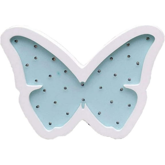 LINLIN Butterfly LED Night Light, LED Marquee Decorative Signs Lights Wooden Table Wall Decor Night Lamp for Children Gift Bedside Bedroom Living Room Decor Indoor Lighting