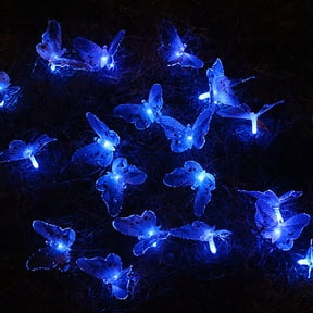 LINLIN Butterfly Solar String Lights Garden,Waterproof LED Fiber Optic Butterfly Fairy Decorative Fairy Lights for Home Outdoor Yard Pathway Wedding Party Holiday Lighting Decoration