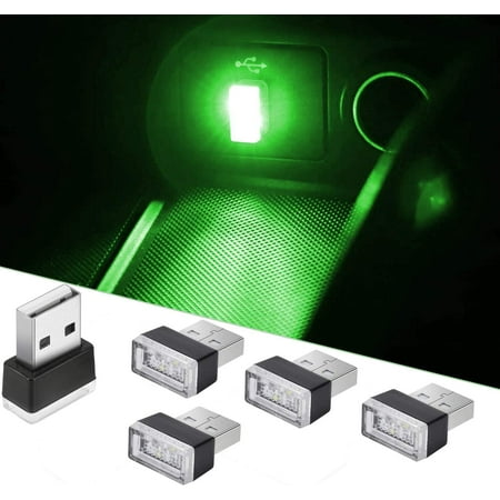 LINLIN Car LED Atmosphere Lights, Plug-in 5V Lights Mini Interior Ambient Lighting Kit for Cars, Laptops, USB Sockets, Night Lights and Extra USB Plugs Decoration