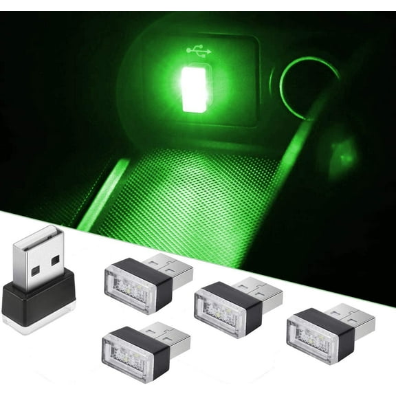 LINLIN Car LED Atmosphere Lights, Plug-in 5V Lights Mini Interior Ambient Lighting Kit for Cars, Laptops, USB Sockets, Night Lights and Extra USB Plugs Decoration