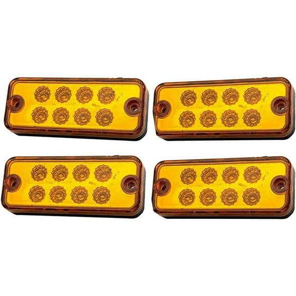 LINLIN Car Side Marker Lights LED Front Rear Indicator Lamps for 12V/24V Truck Trailer Van Caravan Lorry Bus
