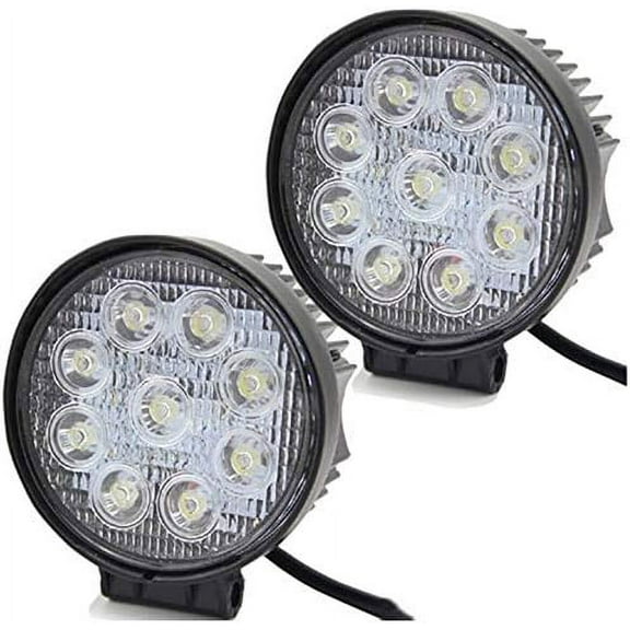 LINLIN Car Working Light, 2pcs 27W LED Work Light Offroad Flood Light Reflector Headlight Working Headlamps Offroad Headlight Reversing Lamp For Automotive
