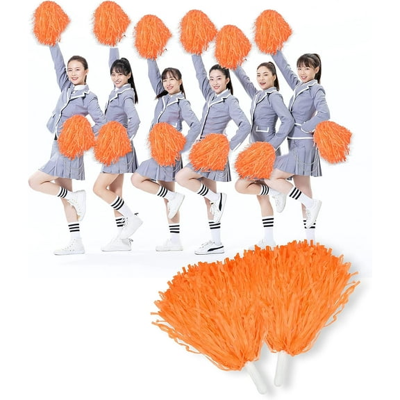 LINLIN Cheerleading Pom Poms for Kids,2 Pair Cheerleader Cheering Squad Pompoms for Boy Girl School Sports,Cheerleader Pom Poms Hand Flowers Cheerleader Pompoms for Sports Party