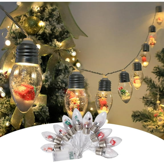 LINLIN Christmas Decorations Sale Clearance 2m 10LED Christmas Decorative Light String Santa Claus Snowman Christmas Tree Mood Lights Amazon Returns Pallets