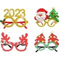 thumbnail image 1 of LINLIN Christmas Glasses, 9 Pieces Glitter Party Glasses Frames Christmas Funny Sunglasses Christmas Party Glasses for Christmas Parties Holiday, 1 of 7