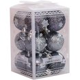 thumbnail image 1 of LINLIN Christmas Hanging Ball, 12pcs 4CM Christmas Ball Baubles Assorted Pendant Shatterproof Ornament Set Xmas Tree Decorations Hanging Decoration Seasonal Holiday Decorative Pendants, 1 of 7