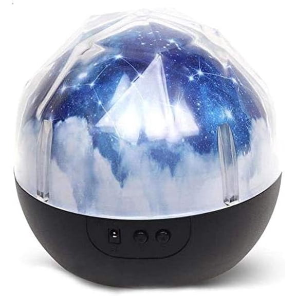 LINLIN Christmas Projector Lamp, Universe Projector Lamp, Intelligent Rotating LED Night Light USB Support with 3 Modes and 5 Sets of Film Changeable Patterns for Children Bedroom