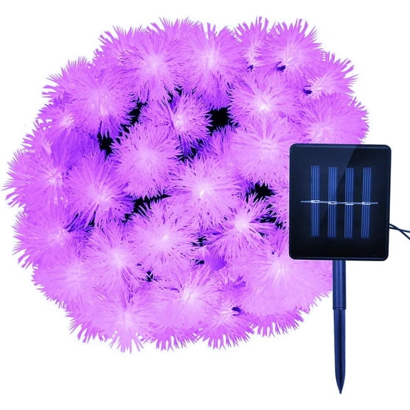 LINLIN Chuzzle Solar String Lights Outdoor,Waterproof 20FT 30LED Dandelion Ball Solar Powered Globe Fairy String Lights for Garden Camping Patio Weeding Party Christmas Decor (Warm White)