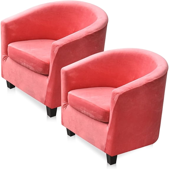 LINLIN Club Chair Slipcover, tub chair covers 2 piece, Universal Spandex Pattern Armchair Sofa Cover Cover Couch Slipcover for Living Room Club Bar Counter