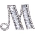 thumbnail image 1 of LINLIN Crystal Letter Brooches, 26 Letters Pins Brooches Silver Plated Metal Broaches Pins Clear Crystal Initial Breast pin for Women, 1 of 8