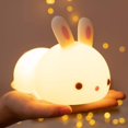 thumbnail image 1 of LINLIN Cute Night Light Kids, 7 Colour Changing Baby Night Lights USB Rechargeable Touch Control Silicone Nursery Lights for Kids and Women's Bedroom, Living Room, 1 of 8