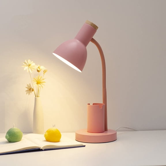LINLIN Desk Lamp, Macaron LED Desk Lamp Nordic Modern Adjustable Metal Swing Arm Table Lamp Office Bedside Study Desktop Read Lighting Fixture