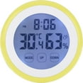 thumbnail image 1 of LINLIN Digital Hygrometer Thermometer Clock,Touch Screen Temperature Humidity Monitor Alarm Clock with Backlight Magnetic Battery Operated for Home Fridge Office Baby Room, 1 of 5