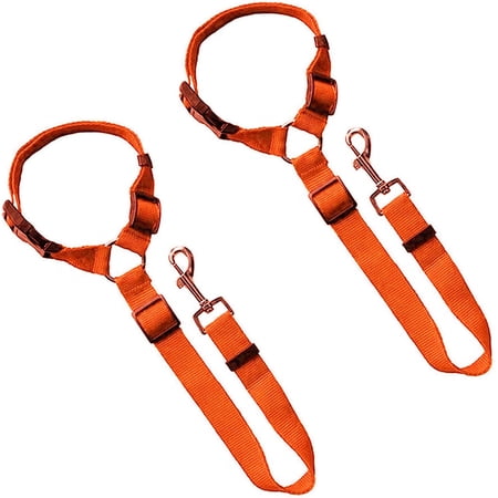 LINLIN Dog Car Seat Belt, 2 Pack Pet Car Seat Belt Dog Safety Rope Car Traction Rope Telescopic Car Traction Belt Adjustable Harness Belts for Travel Daily Use