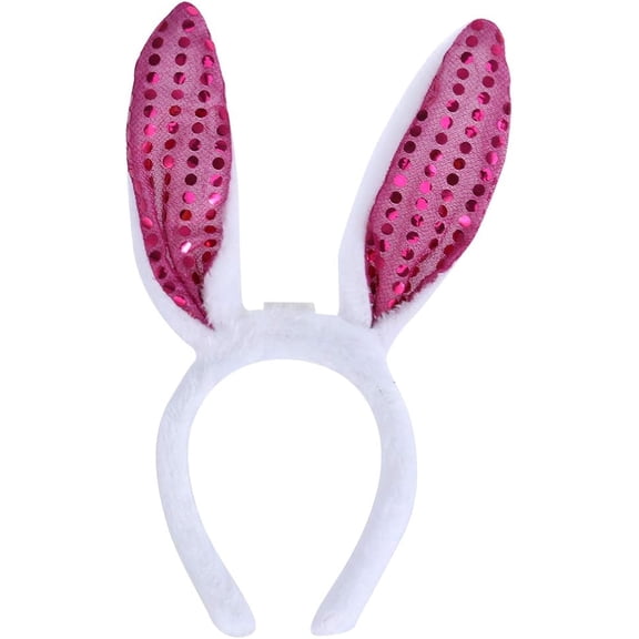 LINLIN Easter Led Rabbit Ears Headband Led Bunny Ear Headband Light Up Rabbit Ear Hair Hoops Glowing Headband