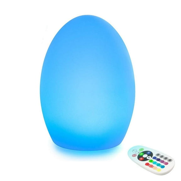 LINLIN Egg Shape Color LED Mood Lamp, Rechargeable Dimmable Night Light with Remote Control 16 Dimmable Colors 4 Effects for Kids and Adults,Ambient Decorative Party Lighting