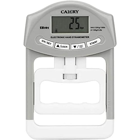 LINLIN Electronic Hand Dynamometer, Adjustable Grip Dynamometer Fitness Grip Ring Fitness Tester Digital Hand Dynamometer Grip Strength Measurement Meter Auto Capturing Hand Grip Power