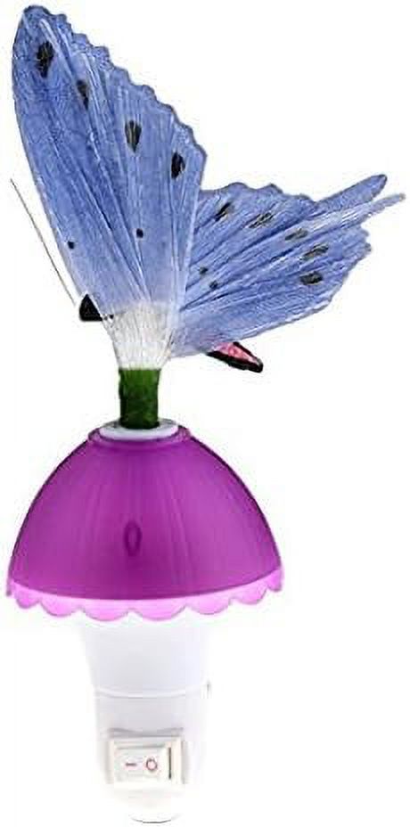 LINLIN Fiber Optic Butterfly Child Night Light LED Color Changing Night Lamp