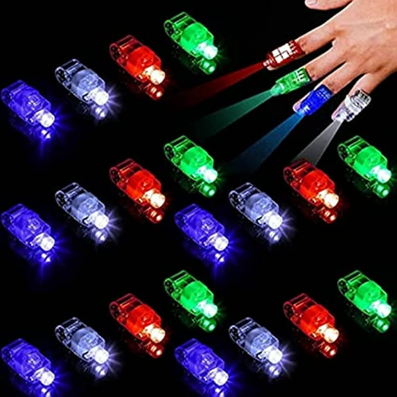 LINLIN Finger Lights, 60 Pieces LED Finger Ring Lights Glow Sticks LED Finger Lights Party Favors Finger Flashlights