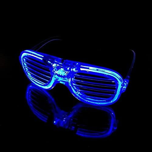 LINLIN Flashing LED EL Wire Glasses - Party Decorative Lighting Classic Gift Glow LED Light Up Party sunglasses