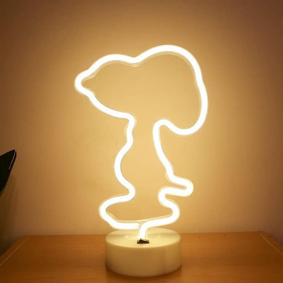 LINLIN Green Cactus Neon Light Sign, LED Neon Sign with Holder Base Table Lamps, Battery /USB Neon Lights for Room Party Table Art Dormitory Decorative Signs